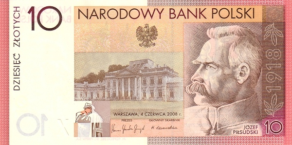 POLAND 10 Zlotych 2008 Pick 179 collectible banknote