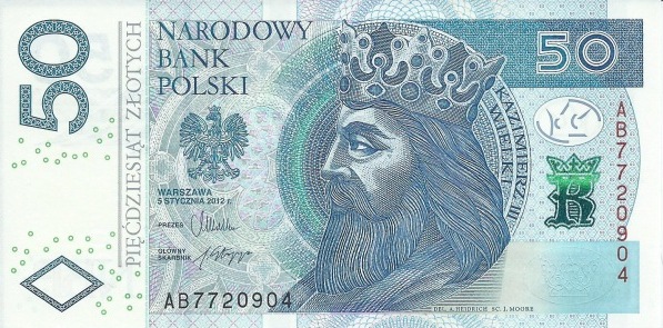 POLAND 50 Zlotych 2012 Pick 185 collectible banknote