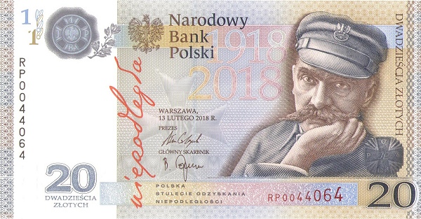 POLAND 20 Zlotych 2018 Pick 192 collectible banknote
