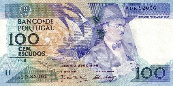 PORTUGAL 100 Escudos 1986 Pick 179