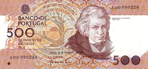 PORTUGAL 500 Escudos 1987 Pick 180