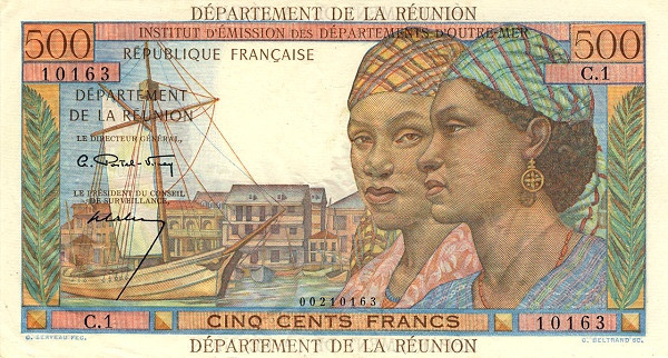 RÉUNION 500 Francs 1964 Pick 51