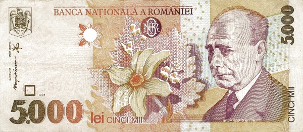 ROMANIA 5000 Lei 1998 Pick 107 collectible banknote