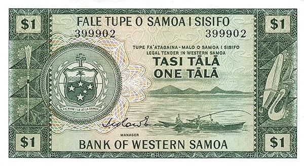SAMOA 1 T 1967 Pick 16 collectible banknote