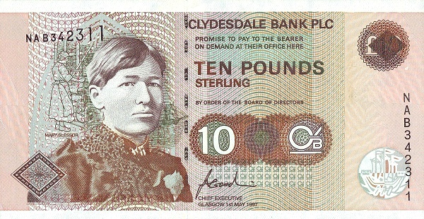 SCOTLAND 10 Pounds 1997 Pick 226 collectible banknote