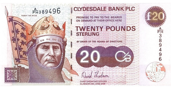 SCOTLAND 20 Pounds 2006 Pick 229H collectible banknote