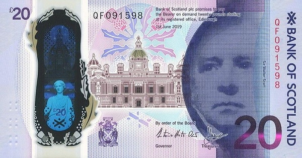 SCOTLAND 20 Pounds 2019 Pick 134 collectible banknote
