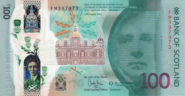 SCOTLAND 100 Pounds 2021 Pick 135