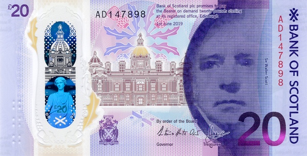 SCOTLAND 20 Pounds 2019 Pick 132 collectible banknote