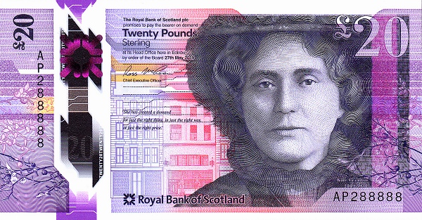 SCOTLAND 20 Pounds 2019 Pick 372 collectible banknote
