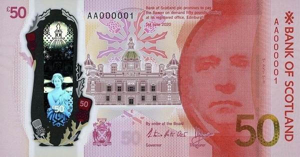 SCOTLAND 50 Pounds 2020 Pick 133 collectible banknote