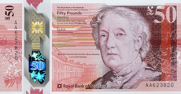 SCOTLAND 50 Pounds 2020 Pick 373 collectible banknote