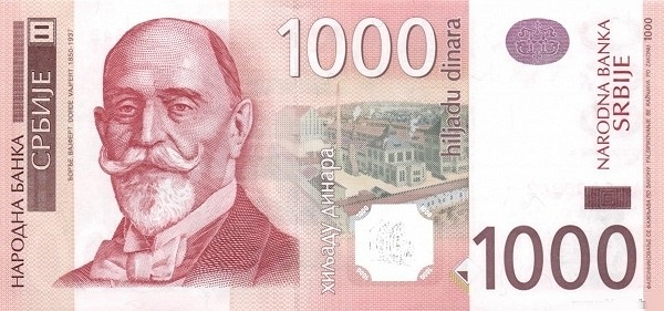 SERBIA 1000 Dinara 2011 Pick 60 collectible banknote