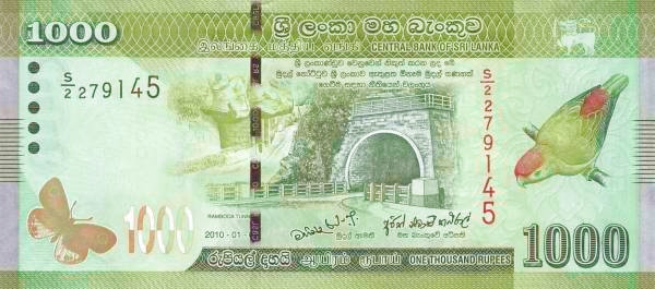 SRI LANKA 1000 Rupees 2010 Pick 127 collectible banknote