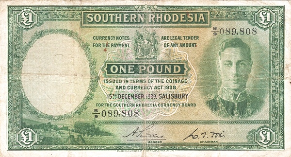 SOUTHERN RHODESIA 1 Pound 1951 Pick 10