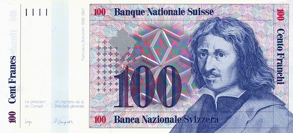 SWITZERLAND 100 Franken 1985 Pick 63 collectible banknote
