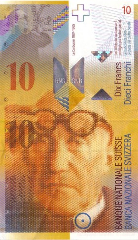 SWITZERLAND 10 Franken 1995 Pick 66 collectible banknote