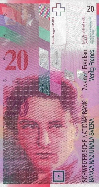 SWITZERLAND 20 Franken 2000 Pick 69 collectible banknote