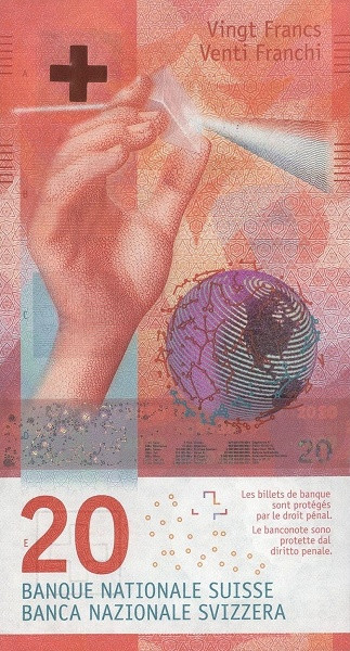 SWITZERLAND 20 Franken 2015 Pick 76 collectible banknote