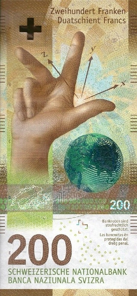 SWITZERLAND 200 Franken 2016 Pick 78 collectible banknote
