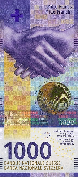 SWITZERLAND 1000 Franken 2017 Pick 79 collectible banknote