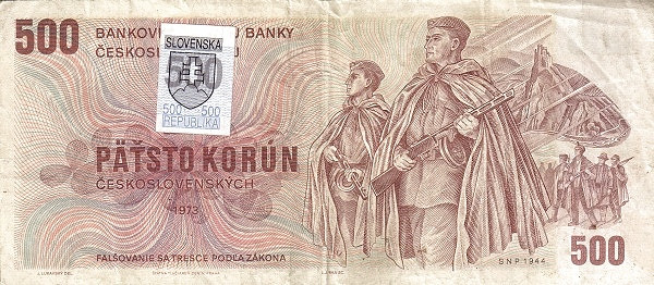 SLOVAKIA 500 Korún 1973 Pick 18
