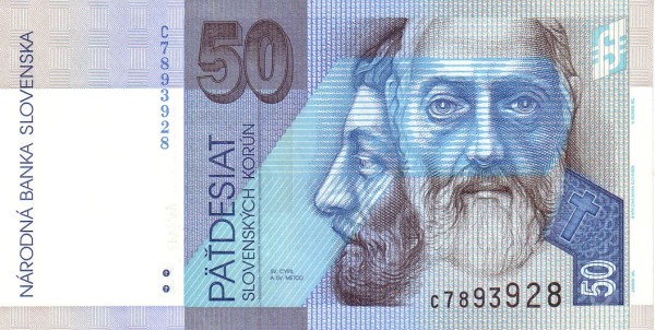 SLOVAKIA 50 Slovenských 1993 Pick 21 collectible banknote