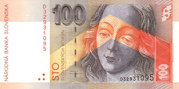 SLOVAKIA 100 Slovenských 1993 Pick 22 collectible banknote