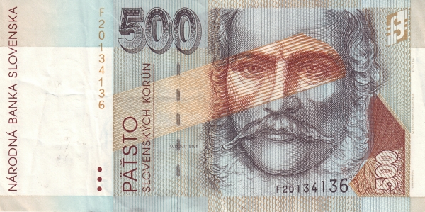SLOVAKIA 500 Slovenských 1993 Pick 23 collectible banknote