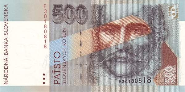SLOVAKIA 500 Slovenských 1996 Pick 27 collectible banknote