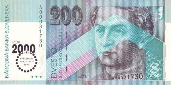 SLOVAKIA 200 Slovenských 1995 Pick 37 collectible banknote