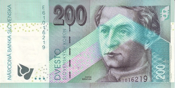 SLOVAKIA 200 Slovenských 2002 Pick 41 collectible banknote