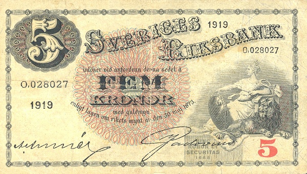 SWEDEN 5 Kronor 1952 Pick 33