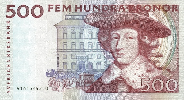SWEDEN 500 Kronor 1989 Pick 59 collectible banknote