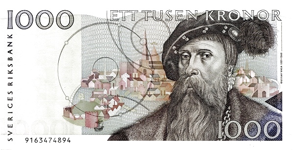 SWEDEN 1000 Kronor 1989 Pick 60 collectible banknote