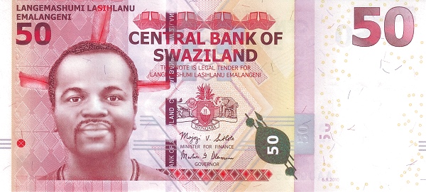 SWAZILAND 50 Emalangeni 2010 Pick 38 collectible banknote