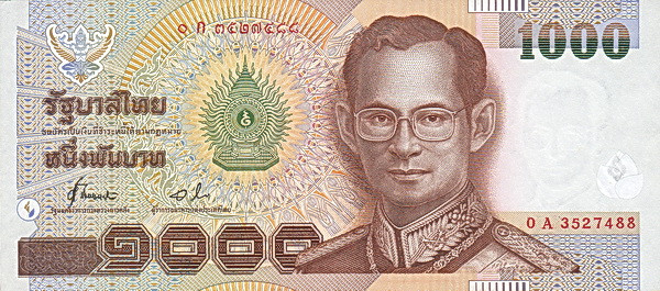 THAILAND 1000 Baht 2000 Pick 108 collectible banknote