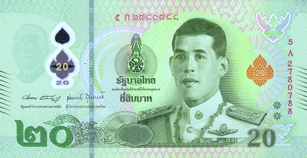 THAILAND 20 Baht 2022 Pick 145 collectible banknote