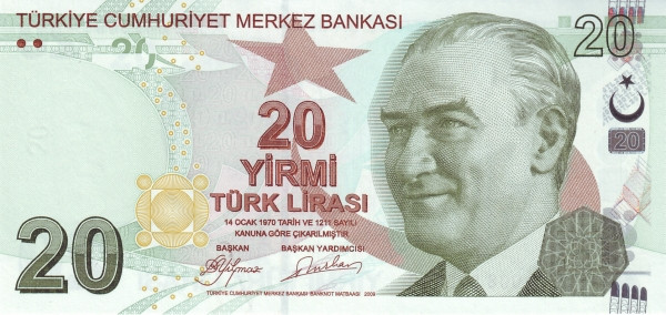 TURKEY 20 Türk 1970 Pick 224