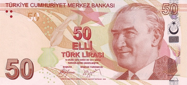 TURKEY 50 Türk 1970 Pick 225 collectible banknote