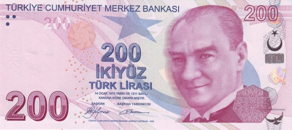 TURKEY 200 Türk 1970 Pick 227