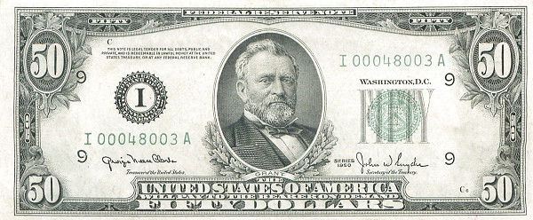 UNITED STATES OF AMERICA 50 Dollars 1950 Pick 441 collectible banknote