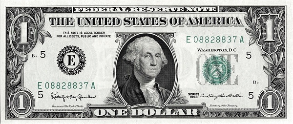 UNITED STATES OF AMERICA 1 Dollar 1963 Pick 443 collectible banknote