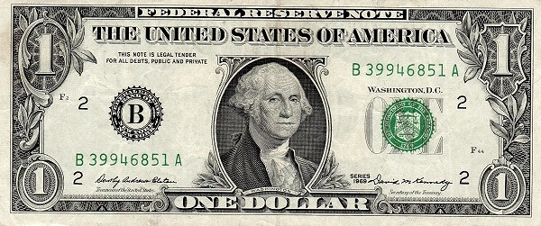 UNITED STATES OF AMERICA 1 Dollar 1969 Pick 449 collectible banknote