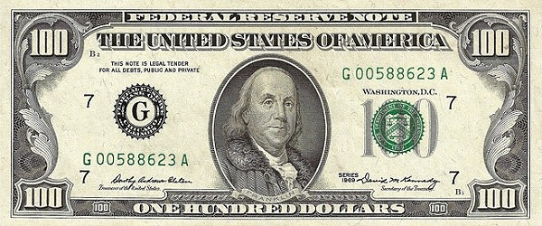 UNITED STATES OF AMERICA 100 Dollars 1969 Pick 454 collectible banknote