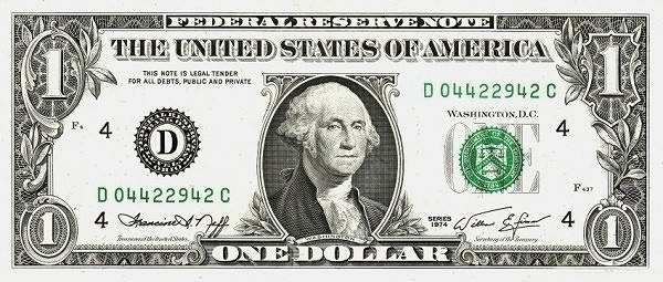 UNITED STATES OF AMERICA 1 Dollar 1974 Pick 455 collectible banknote