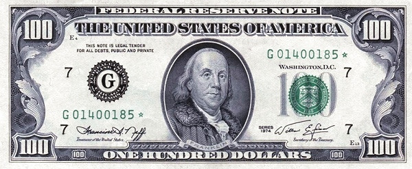 UNITED STATES OF AMERICA 100 Dollars 1974 Pick 460 collectible banknote