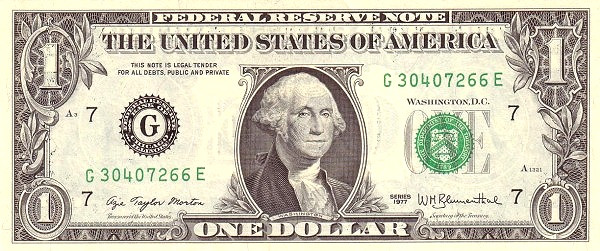 UNITED STATES OF AMERICA 1 Dollar 1977 Pick 462 collectible banknote