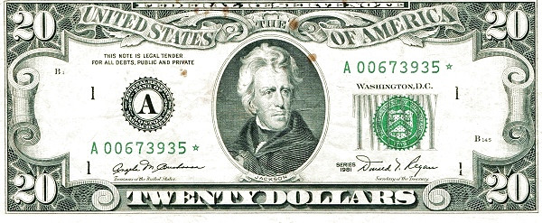 UNITED STATES OF AMERICA 20 Dollars 1981 Pick 471 collectible banknote