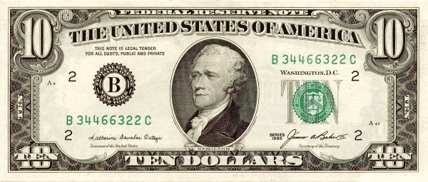 UNITED STATES OF AMERICA 10 Dollars 1985 Pick 476 collectible banknote